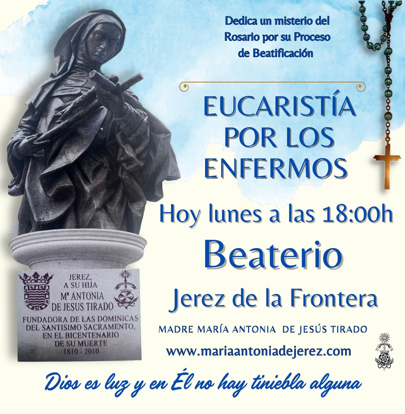 Hoy Eucaristía por los Enfermos, a las 18:00h